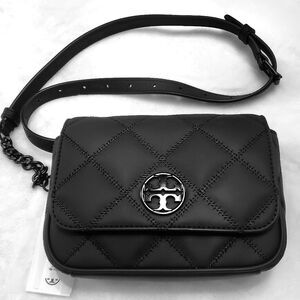 Tory Burch Matte Black Convertable Bag